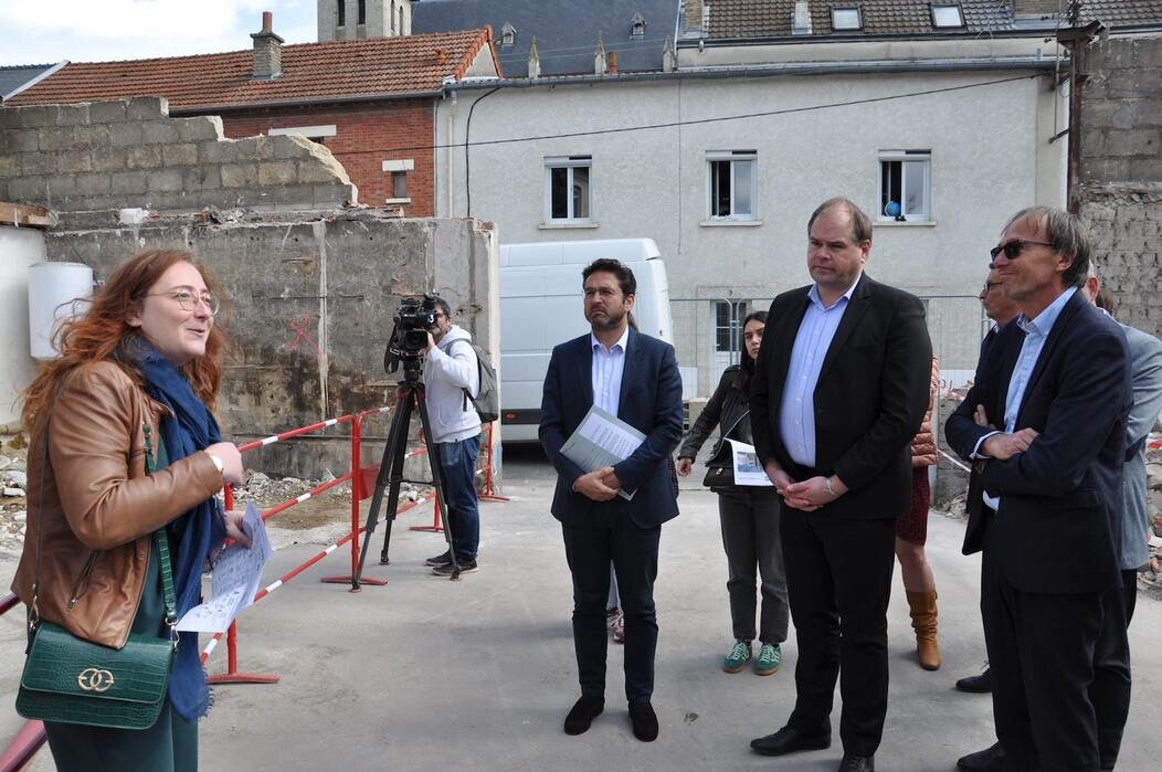 Photo d'Arnaud Robinet et Vincent Verstraëte à la présentation du projet Croix immobilier