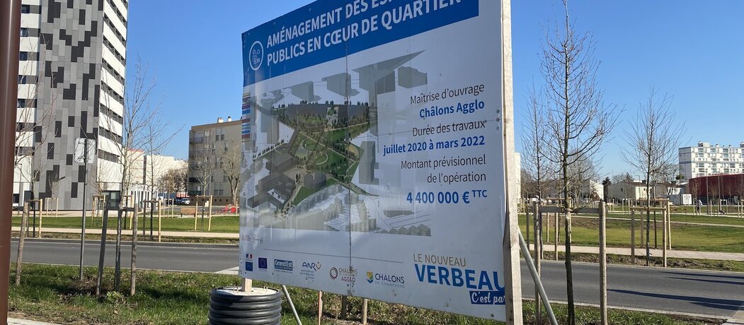 Photo du plan du financement du quartier d'habitat social du Verbeau