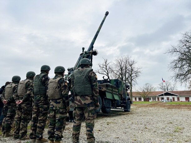 Photo d'un canon Caesar livré à l'Ukraine