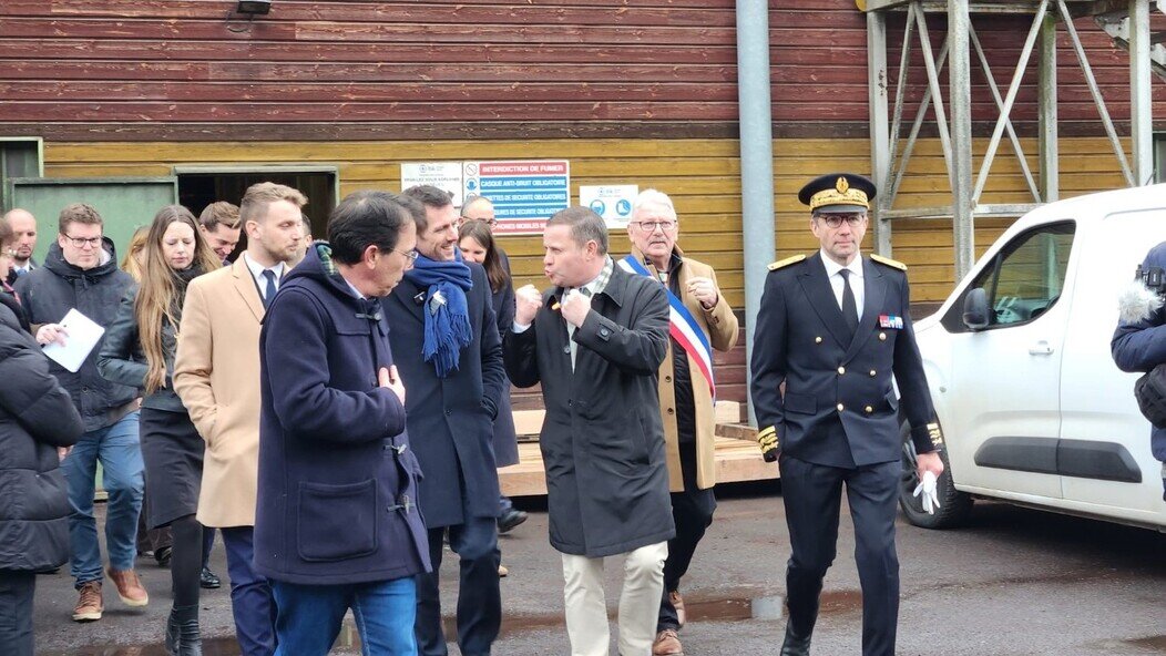 Photo de la visite du ministre à Renwez