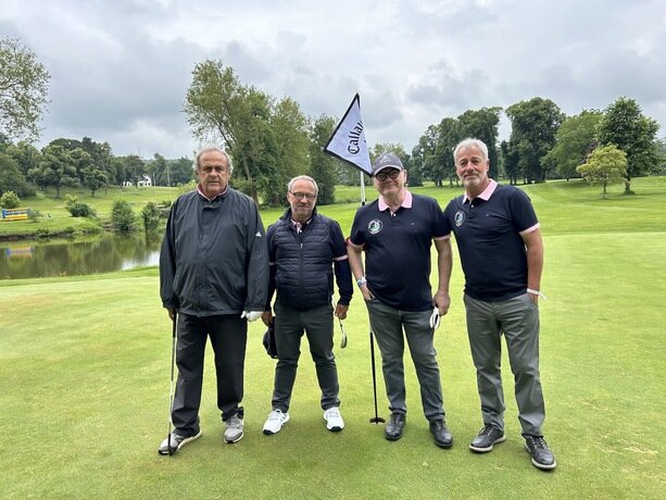 Photo de Michel Platini, Jacques Roy, Sébastien Lebrasseur et Grégory Graillot