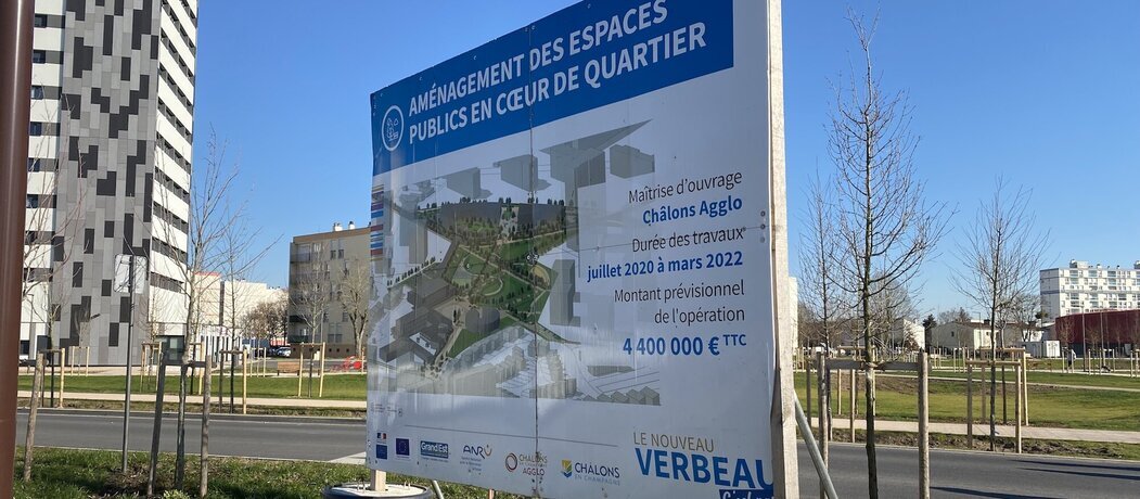 Photo du plan du financement du quartier d'habitat social du Verbeau