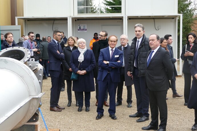Photo de Jean-Pierre Bouquet, Philippe Haffner et François Hollande