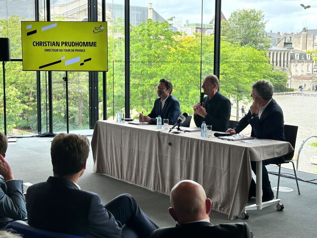Arnaud Robinet, Christian Prudhomme et Franck Leroy