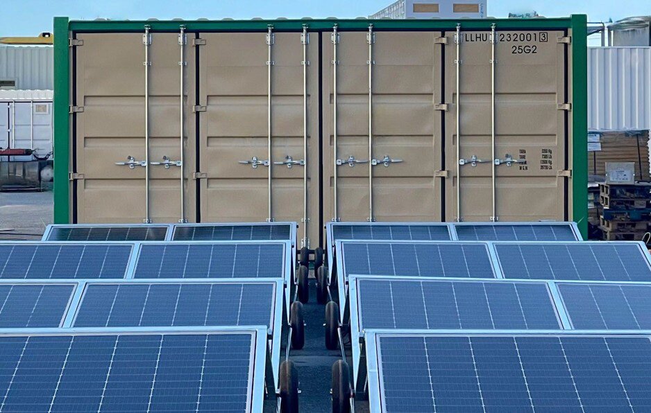 Photo des bennes photovoltaïques 