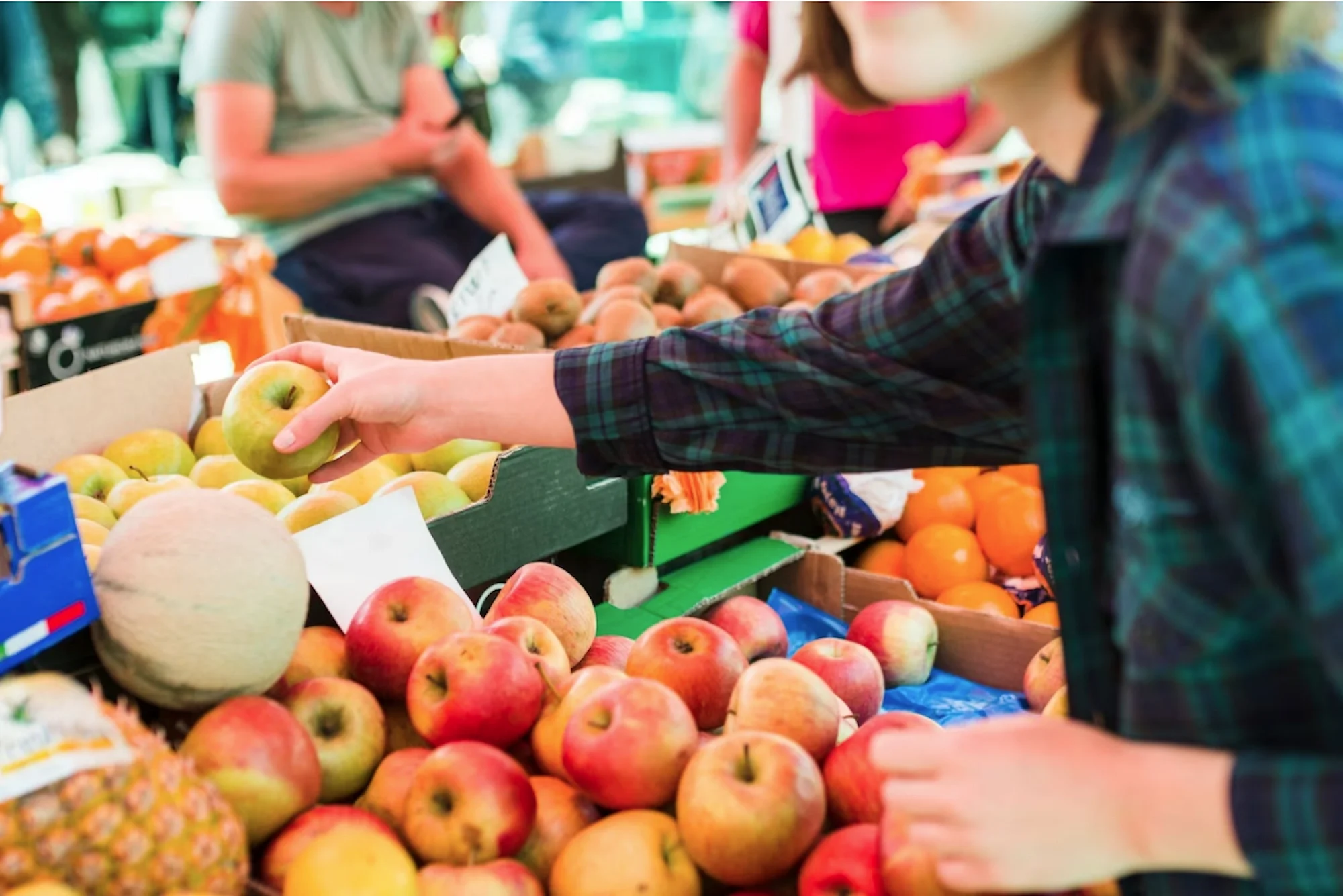 Vente de fruit au marché