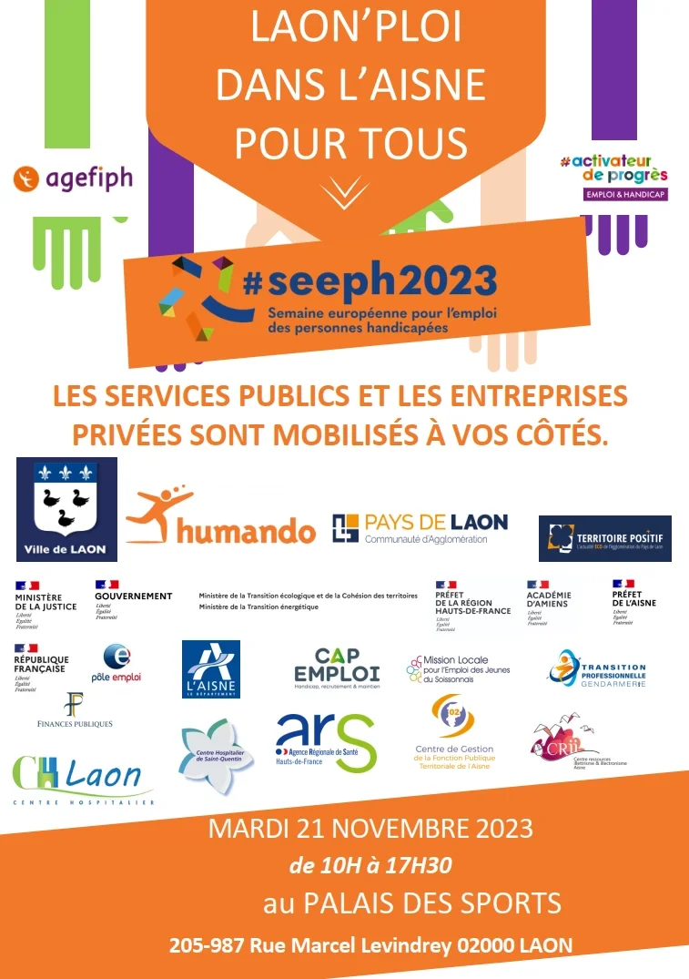 L'affiche de l'événement " LAON'PLOI dans l'Aisne pour tous "