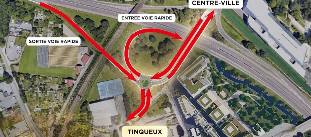 Plan de l'échangeur Reims Centre